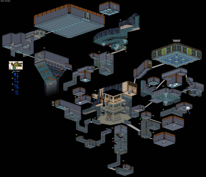 Illustration for article titled The Water Temple Doesn't Seem Difficult In These Ocarina of Time Maps